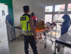 Diduga Panik Rem Mendadak, Pengendara dan Motor Masuk Beram