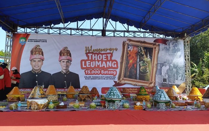 Meuseuraya Toet Lemang HUT ke-24 Abdya, Massa Bakar 15 Ribu Batang di Krueng Beukah