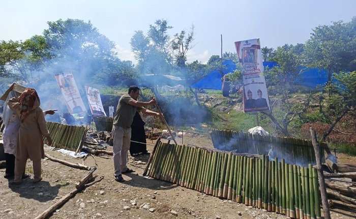 Warga Panton Makmur Meriahkan HUT ke-24 Abdya, Meuseraya Toet Leumang Tetap Jaga Kekompakan