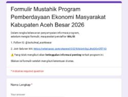 Program Modal Usaha BMK Aceh Besar Dibuka, Pendaftaran Mulai 22 April