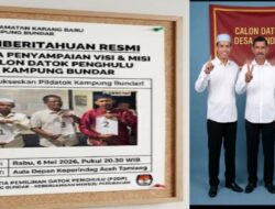Tiga Kandidat Siap Bertarung dalam Pildatok Desa Bundar