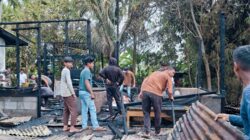 Satu Rumah di Indrapuri Hangus Dilalap Api, Korban Terima Bantuan