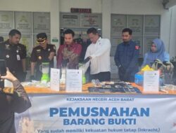 Kejari Aceh Barat Musnahkan Barang Bukti Narkotika Inkracht