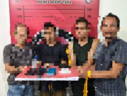 Polisi Ringkus 4 Pria di Nisam Terkait Sabu-sabu