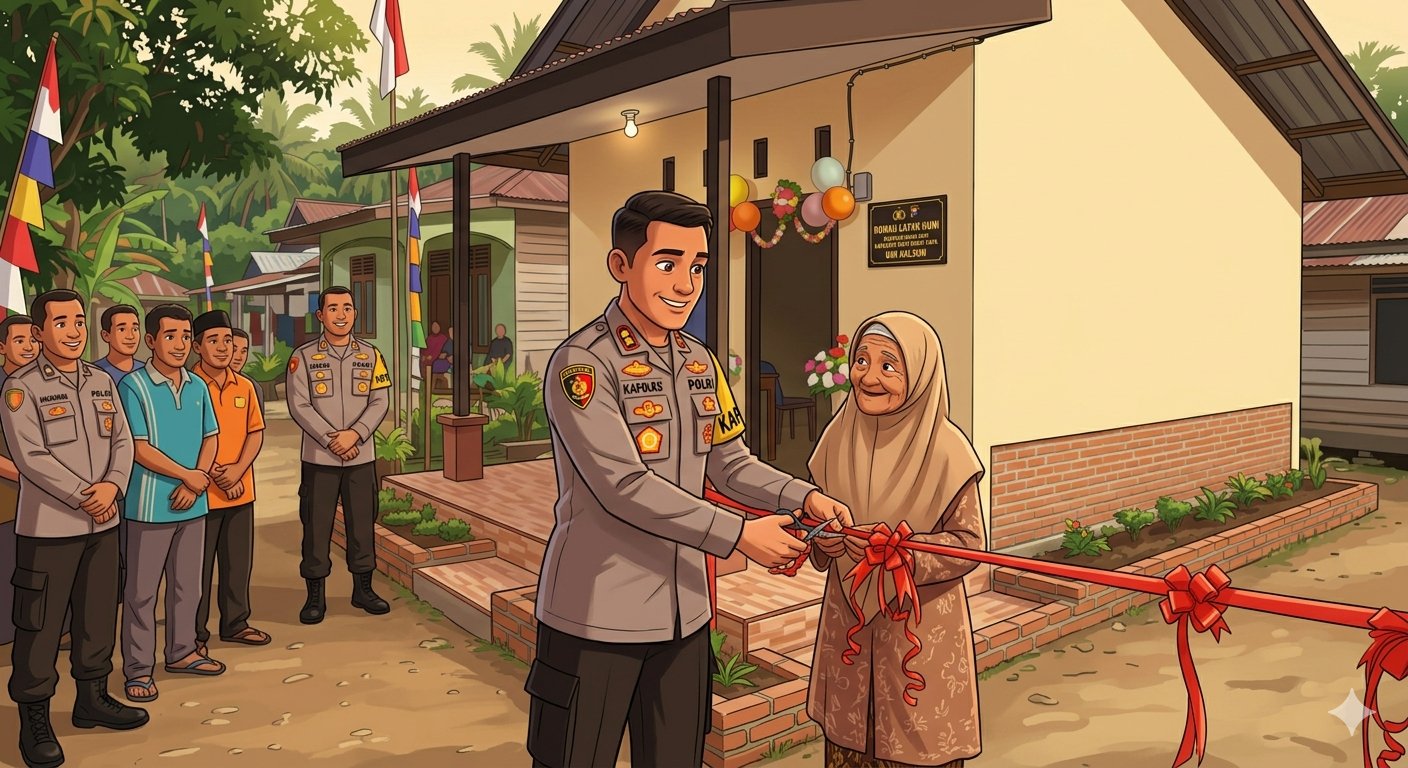 Kapolres Abdya Resmikan Rumah Layak Huni untuk Umi Kalsum