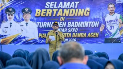 HUT Ke-50 Perumdam Tirta Daroy Diramaikan Turnamen Badminton