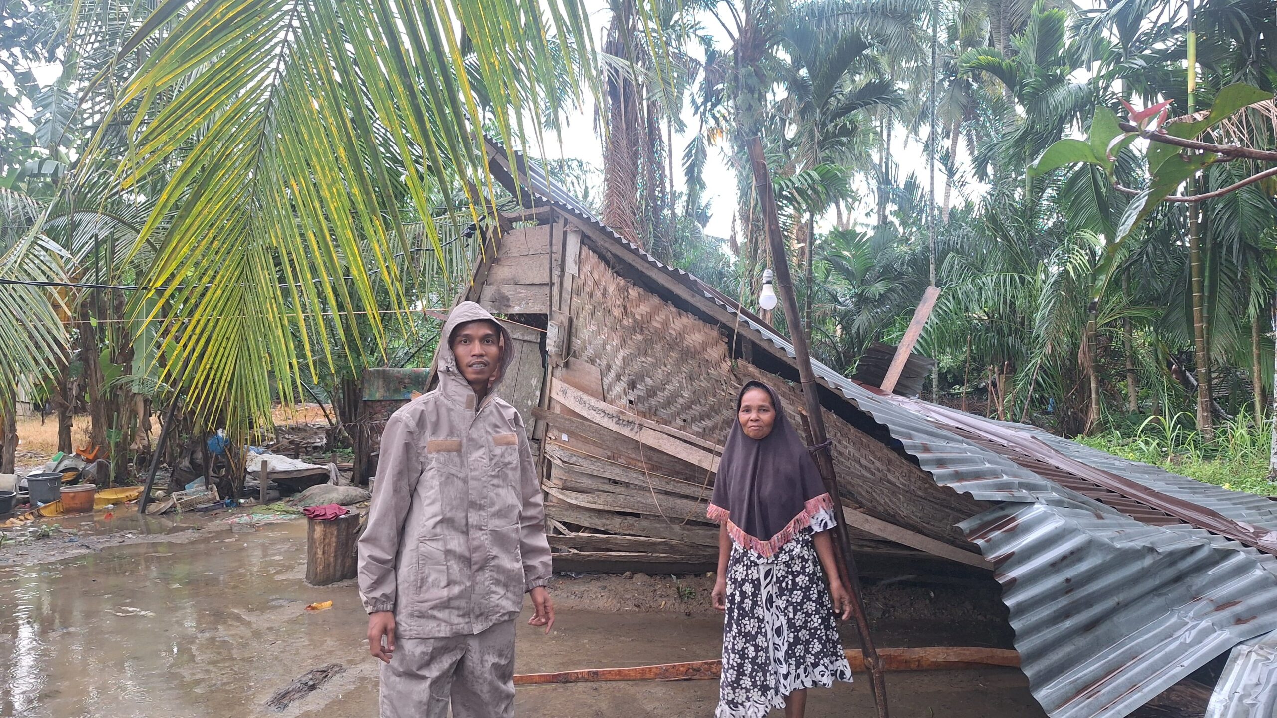 Angin Kencang Hantam Cot Girek, 13 Rumah Warga Rusak