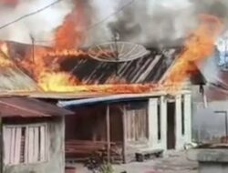 Lima Rumah di Timang Gajah Musnah Terbakar
