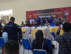 Polresta Banda Aceh Ungkap 38 Kasus Narkoba, 57 Tersangka Ditangkap