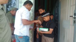 60 Anak Yatim di Karang Baru Terima Santunan dari Mandor Pembersihan Lumpur