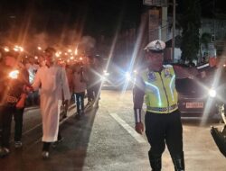 Satlantas Abdya Kawal Ribuan Peserta Pawai Obor 1 Muharram