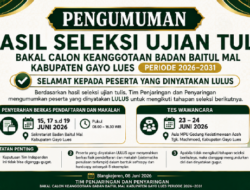 Seleksi Baitul Mal Gayo Lues, 20 Nama Dinyatakan Lulus Tahap Tulis