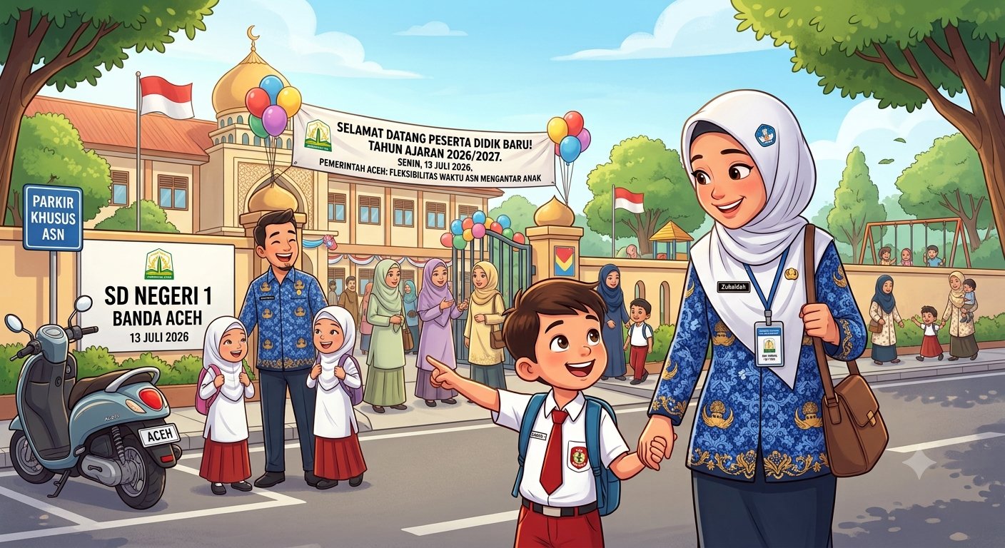Hari Pertama Sekolah, ASN Aceh Diberi Kelonggaran Waktu Kerja