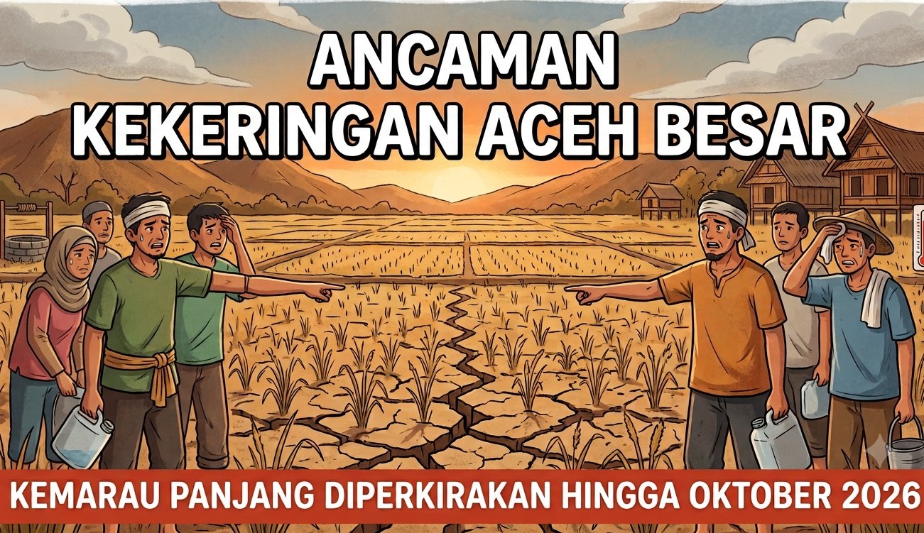 Kemarau Panjang Ancam Sawah Aceh Besar, Warga Minta Antisipasi Diperkuat