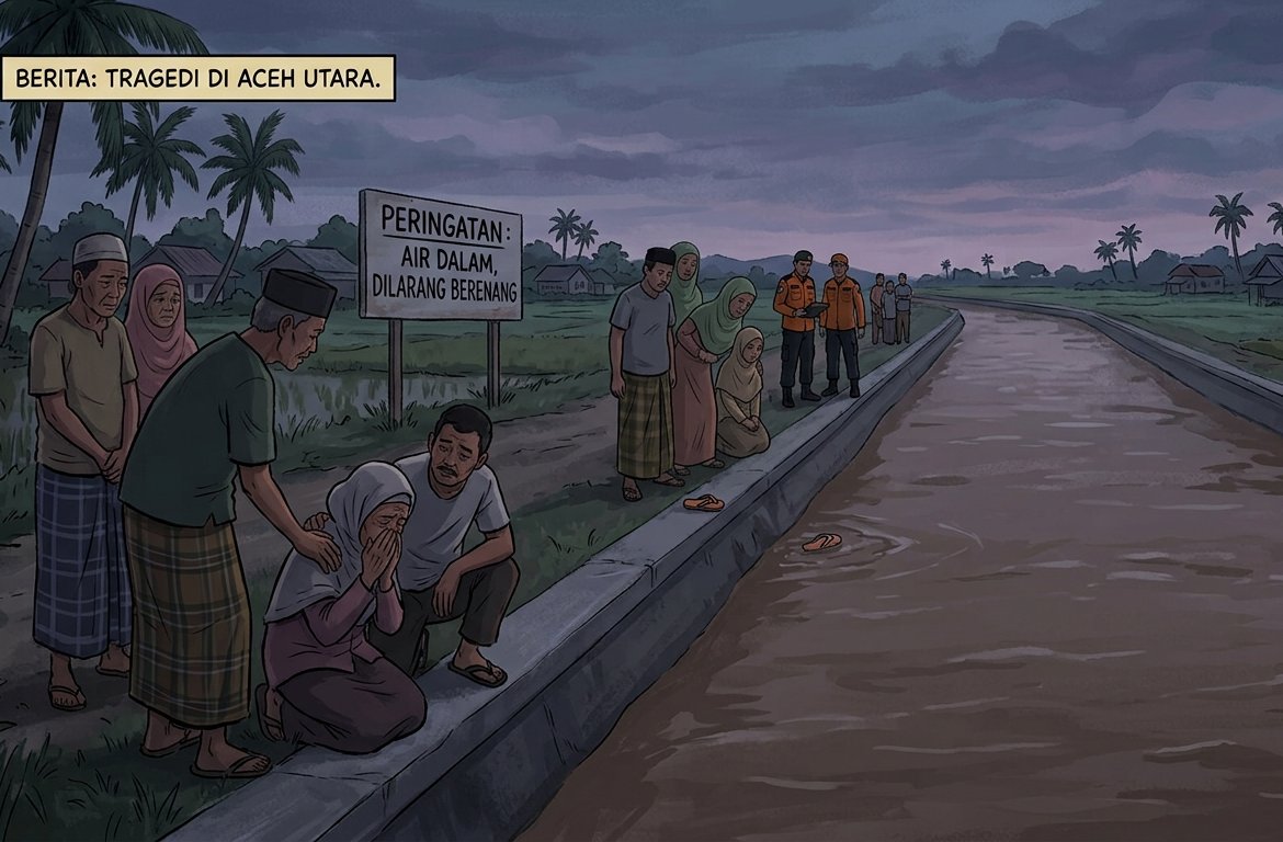 Bocah 9 Tahun Meninggal Tenggelam di Tanggul Irigasi Aceh Utara