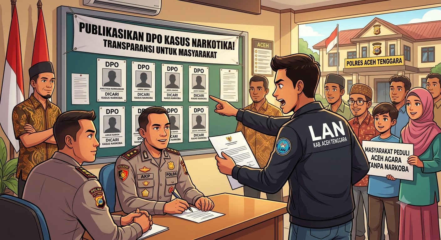 Jelang Pergantian Kapolres, LAN Dorong Transparansi DPO Kasus Narkotika