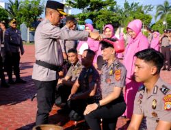 48 Anggota Polres dan Brimob Aceh Utara Terima Kenaikan Pangkat