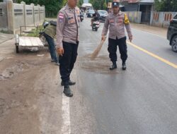Arus Lalu Lintas Lhoknga Kembali Normal Usai Tumpahan Oli