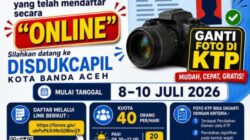 Layanan Ganti Foto KTP Banda Aceh Dibuka Tiga Hari, Pendaftaran Secara Online