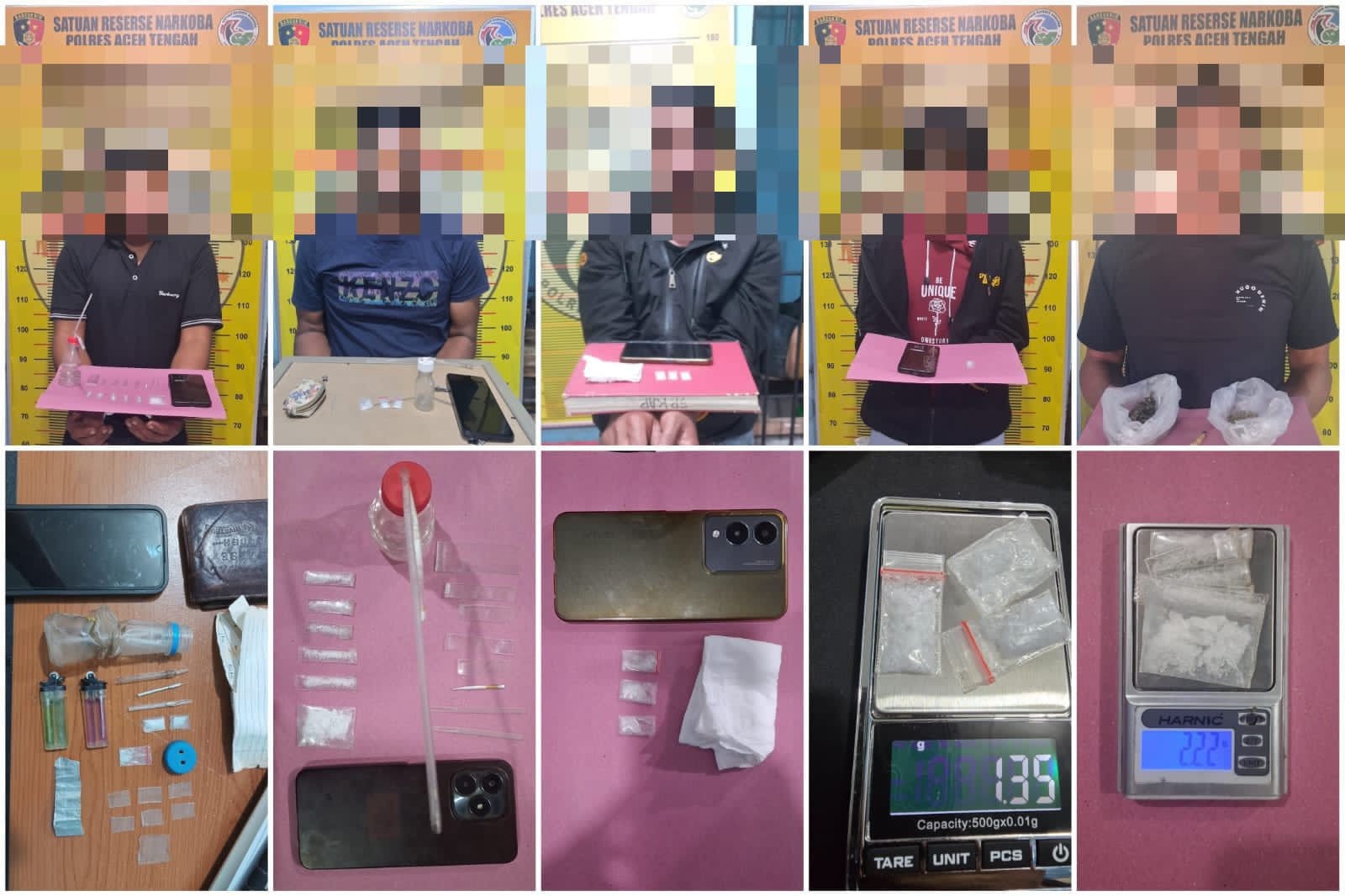 6 Orang Pengedar dan 7 Kurir Narkoba di Ringkus Polisi