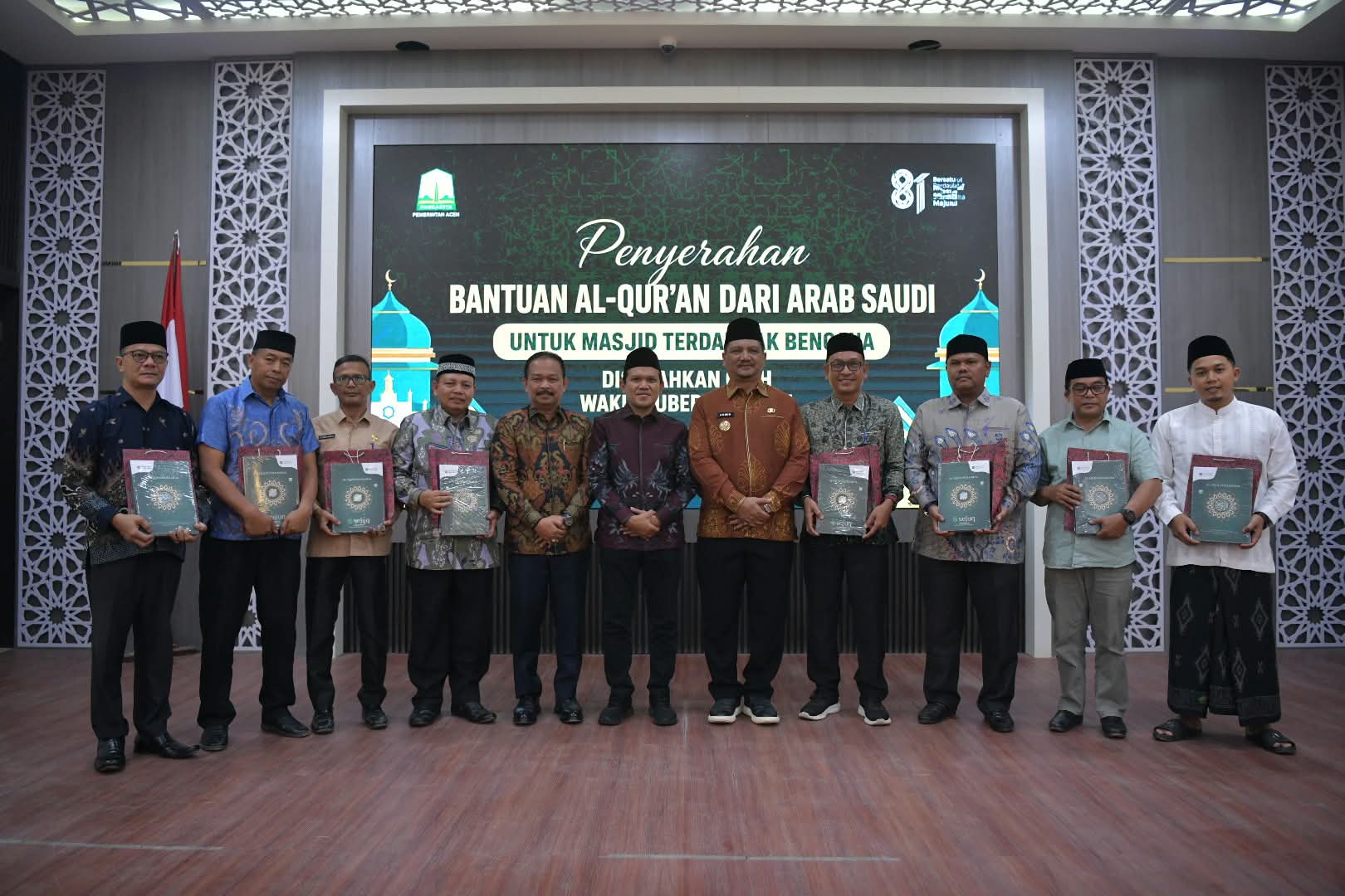Pascabencana, 50.000 Al-Qur’an Bantuan Arab Saudi Disalurkan di Aceh