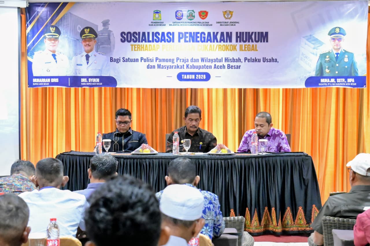 Tekan Rokok Ilegal, Pemkab Aceh Besar Rangkul Pelaku Usaha Lokal