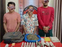 Tiga Pria Ditangkap Saat Diduga Edarkan Ganja di Aceh Tenggara