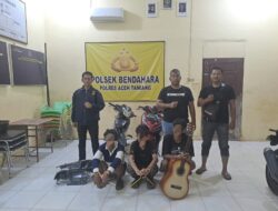 Tiga Pelaku Curanmor Dibekuk Polsek Bendahara