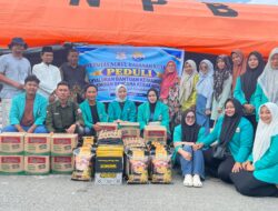 Korban Kebakaran Bambel Dapat Bantuan BEM Universitas Nurul Hasanah