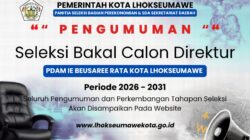 PDAM Ie Beusaree Rata Buka Seleksi Direktur, Ini Syaratnya