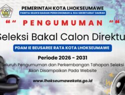 PDAM Ie Beusaree Rata Buka Seleksi Direktur, Ini Syaratnya
