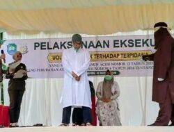 Empat Terpidana Judi Online Jalani Hukuman Cambuk di Abdya