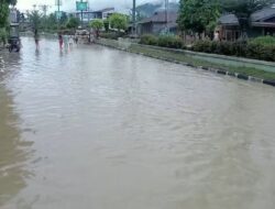 Tanggul Sungai Jebol, Banjir Rendam 15 Hektar Sawah dan Jalan Nasional